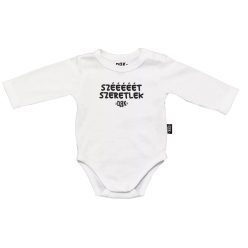   Dorko hosszú ujjú kombidressz Szééééét Szeretlek mintával fehér 56