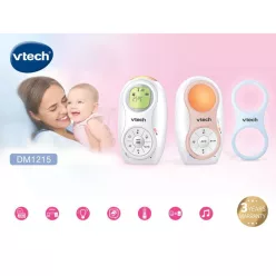   Vtech bébiőr audio dupla akkumulátorral, éjjeli fénnyel, altatódallal DM1215