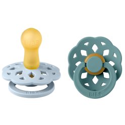   BIBS játszócumi - Boheme natúr kaucsuk 6-18 hó pasztellkék és óceán 2 db