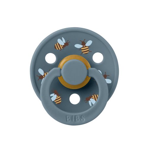 BIBS játszócumi - Studio Méhecskék Colour natúr kaucsuk 18-36 hó páva 1db tasakban