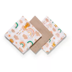 BabyOno textilpelenka színes 3db bézs 348/08