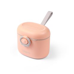   BabyOno tápszertartó doboz hordozható, kanállal rózsaszín 1544