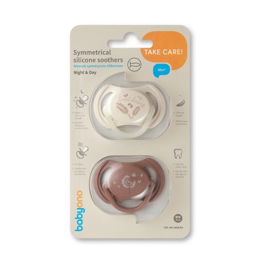 BabyOno játszócumi szimmetrikus szilikon dupla  Sweet Dreams 18 hó felett 1669/03