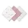 BabyOno textilpelenka színes 3db púderrózsaszín levélmintás 348/17