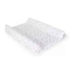   Ceba pelenkázólap huzat pamut (50x70-80) 2db/csomag sötétszürke pink csillagos
