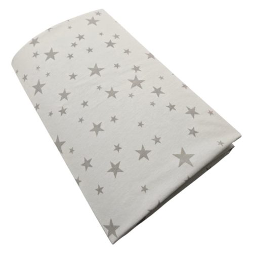 Stella lepedő strech pamut 60x120/70x140cm szürke csillagok