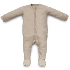   Kenguru Gold hosszú ujjú rugdalozó pamut Elölpatentos mogyoró 62