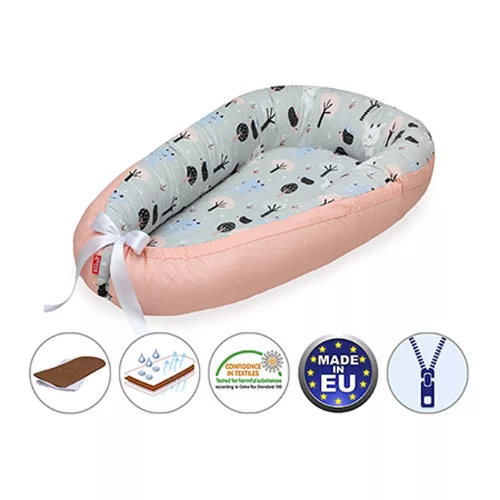 Scamp babafészek kókuszbetétes Peach Forest BF027