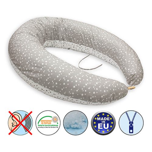 Scamp szoptatós párna formázott gombosvégű Grey Little Big Stars New SZPG015