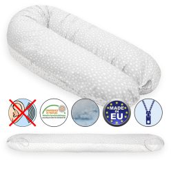   Scamp szoptatós párna univerzális pamut Grey White Little Big Stars SZPE221