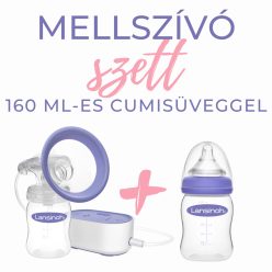   Lansinoh 2 fázisú kompakt elektromos mellszívó 160ml cumisüveggel és mintacsomaggal szettben