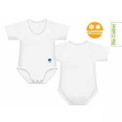   J Bimbi kombidressz 0-36 hó biopamut 4 Seasons  fehér 10843