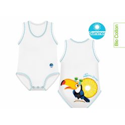   J Bimbi kombidressz 0-36 hó biopamut Summer Tropical Toucan 10864