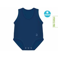   J Bimbi kombidressz 0-36 hó biopamut Summer sötétkék 12031