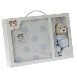   Gamberritos takaró - wellsoft 80x110cm - plüss játékkal, rágókával kék kutya 10617