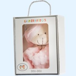   Gamberritos szundikendő - plüss buborékos anyagú maci rózsaszín 10702