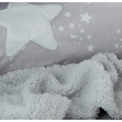 Gamberritos takaró plüss 80x110cm csillagos szürke 10721