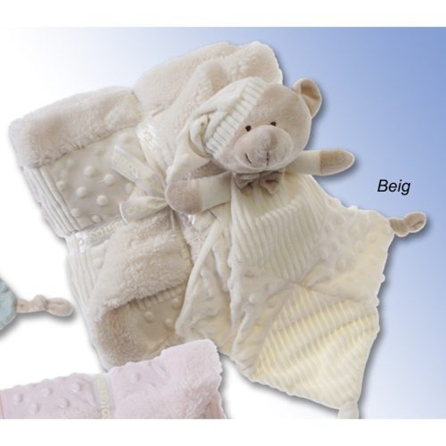 Gamberritos takaró - plüss 80x110cm plüss szundikendővel maci bézs 11007