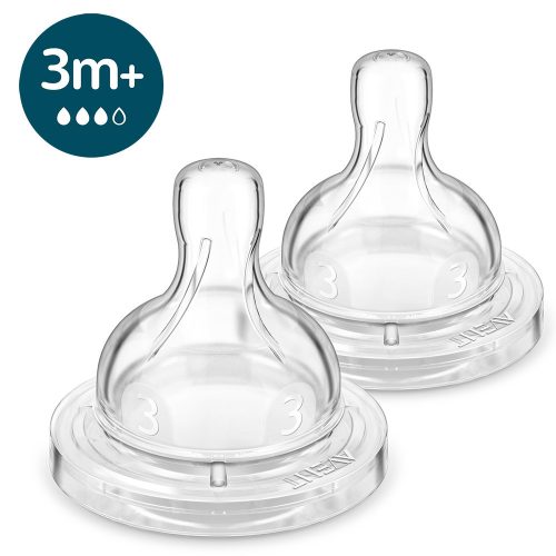 Philips AVENT etetőcumi Anti-Colic 2db 3 cseppes 3hó