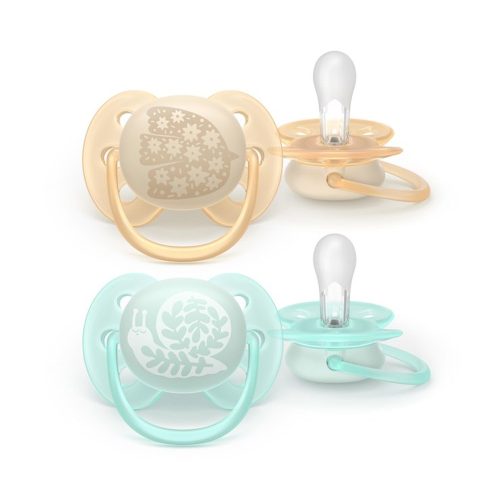 Philips AVENT játszócumi Ultrasoft mintás 0-6hó lányos 2db