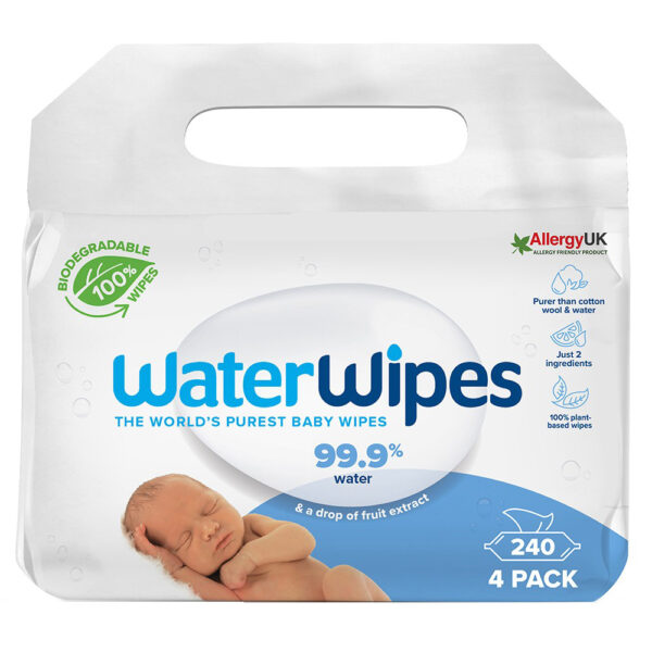 WaterWipes bio baba nedves törlőkendő 4x60 lapos