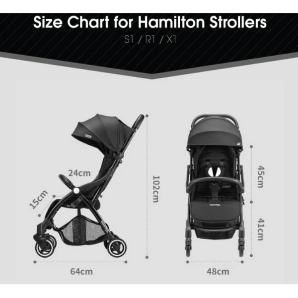 Hamilton sportbabakocsi auto click - lábzsákkal - fekete