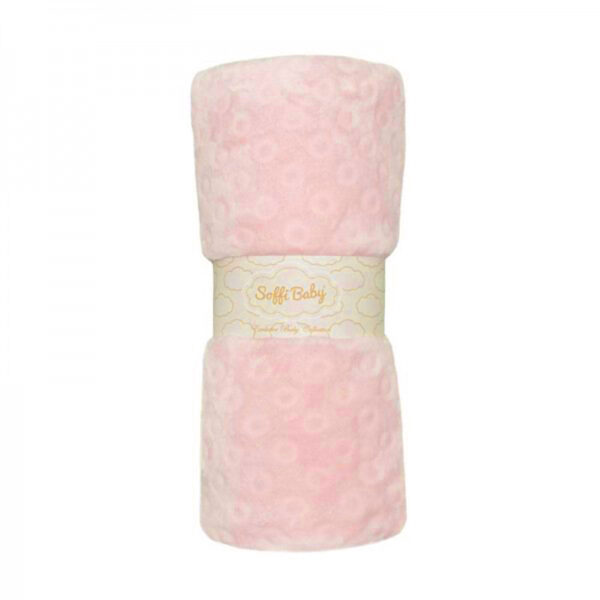 Soffi Baby takaró plüss dupla rózsaszín 75x100cm