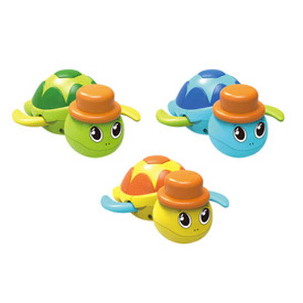 Fürdőjáték felhúzható teknős különböző színekben