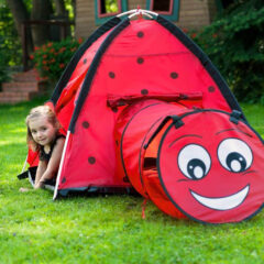Baby Mix gyermek sátor Katica alagúttal piros