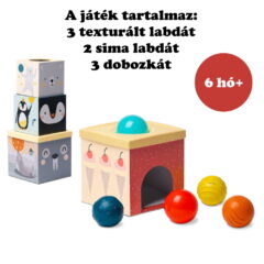 Taf Toys kockapiramis - Északi Sark érzékfejlesztő labdákkal