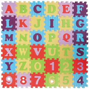 Baby Great puzzle szőnyeg 36db 15x15cm betűk-számok GB-M636