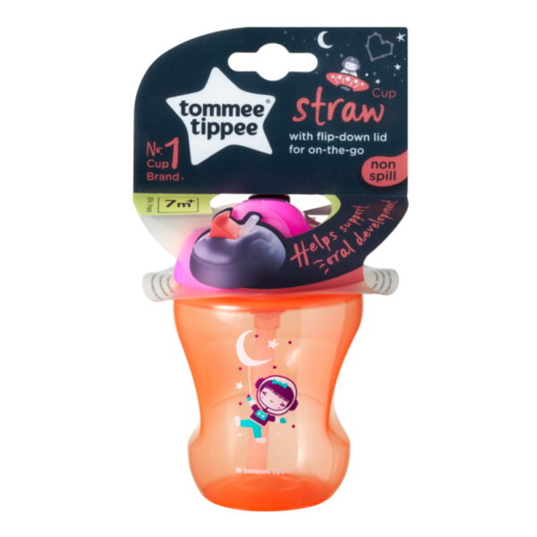 Tommee Tippee itatópohár - Straw Cup szívószálas 230 ml lányos