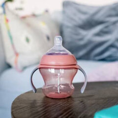Tommee Tippee itatópohár - Nature Transition cup 150ml 4hó rózsaszín