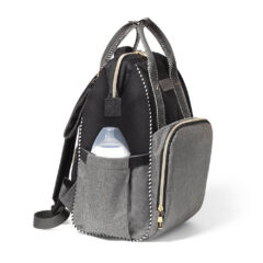 BabyOno pelenkázó táska OSLO STYLE hátizsák 30x40x16cm fekete/szürke
