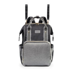 BabyOno pelenkázó táska OSLO STYLE hátizsák 30x40x16cm fekete/szürke